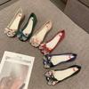 Fashion Sexy Peep Toe Mixed Color Silk Bow Flats Women Candy Color Jelly Shoes Double Layer Bowtie Ballet Shoes Summer Beach Shoes