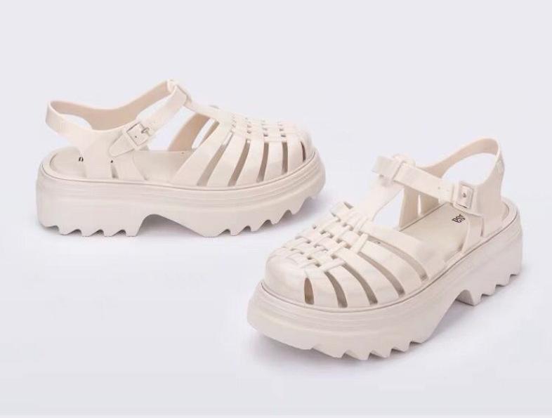 

Жіночі літні сандалі на платформі Melissa2025 - Желейні римські сандалі на товстій підошві USA 9 / EUR 40 брудно-білий