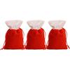 Christmas Candy Snack Gifts Bag Red Velvet Drawstrings Packaging Bags Stockings Pouches Storage Holders Festive Party Favors