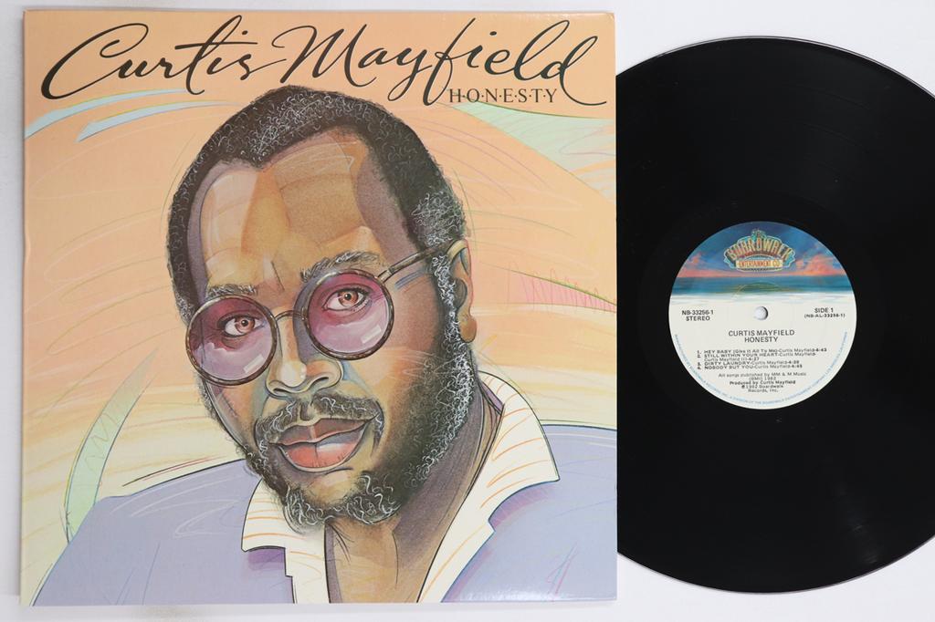 LP Record CURTIS MAYFIELD - Honesty NB332561 BOARDWALK 1982 US Soul/Funk Used