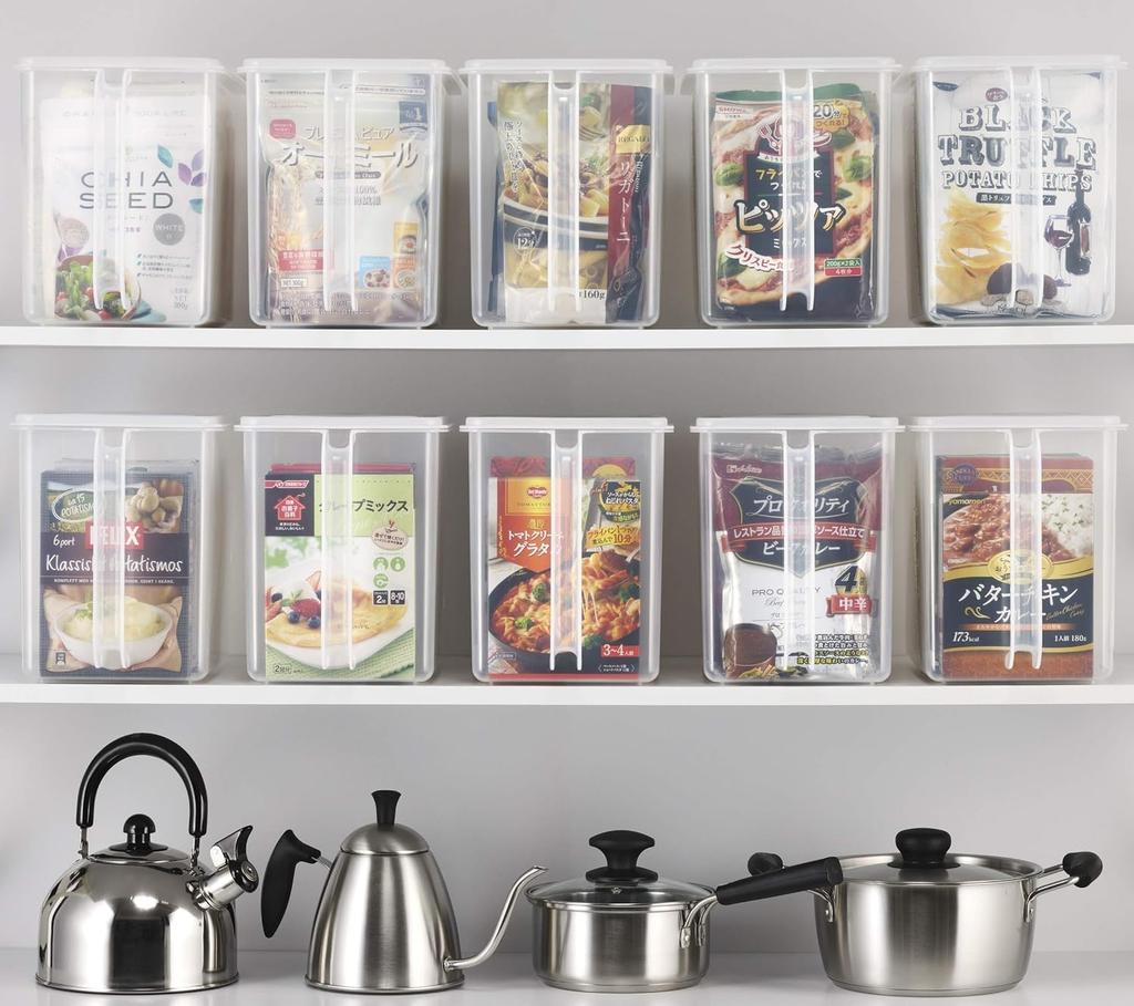 Inomata Chemical Storage Handy x 32cm x Set of Made in with 9199 (Inomata-k) Container, Stocker, Natural, 8L, 18.7cm (W) (D) 23.3cm (H), 2, Japan,