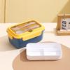 Stainless Steel Student Lunch Box With Divided Food Compartments For Office And School Use
