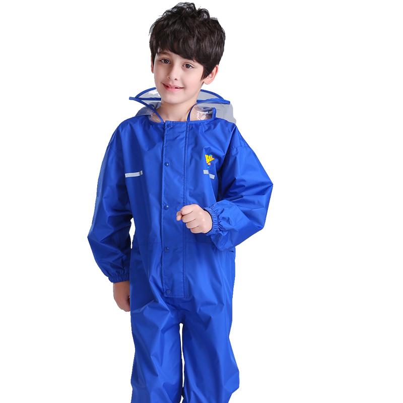 Factory Direct Sales Eco-friendly Polyester Waterproof School Raincoats for Children Kids L синий