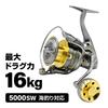 DMK 5000SW Spinning Full Metal Suitable for Saltwater Max Drag Force Lightweight Includes Storage Aluminum Power Lure Shore Bluefin Fishing Saltwater
