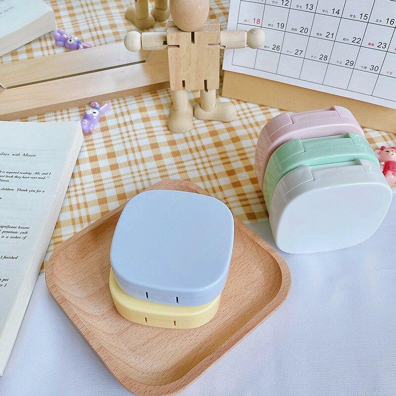 Weiß, rosa, gelb, für Brillen, Kosmetik, Kontaktlinsen, Box, Kontaktlinsen-Etui für Augen, Reiseset, Halter, Behälter, Reisezubehör