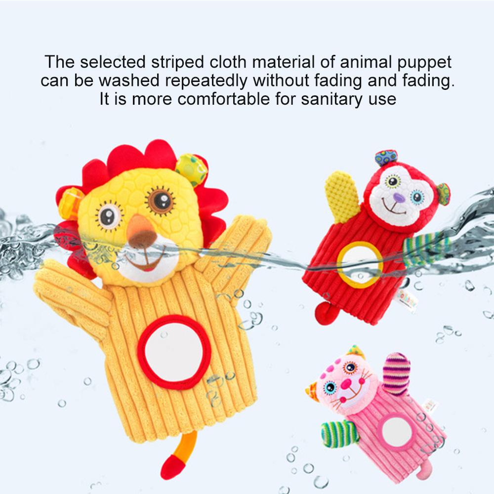 Infant Baby Kids Cartoon Animal Hand Puppet toys Toddler Rattle Toys For 0-12 Months Boys&girls