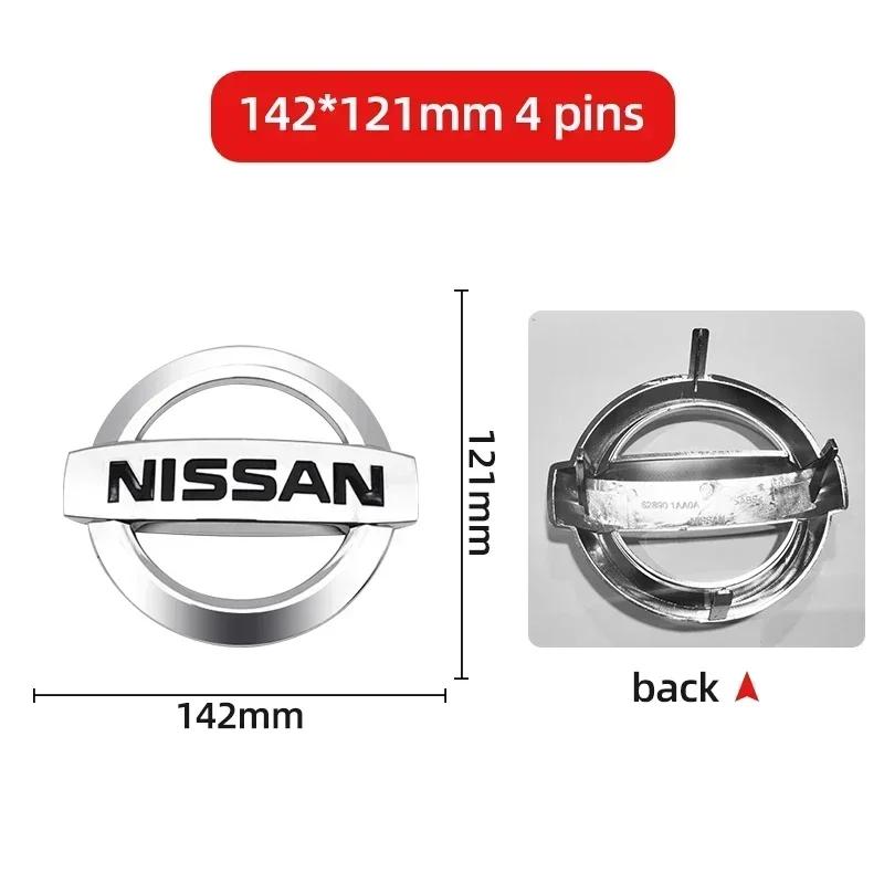 1pcs Car Front Head Hood Bonnet Emblem Rear Trunk Boot Mark Badge Steering Wheel For Nissan X-trail Almera Qashqai Tiida Teana