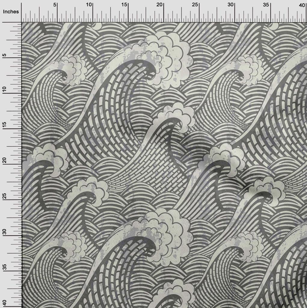 oneOone Cotton Flex Cream Fabric Japanese Fabric For Sewing Printed Craft Fabric By The Yard 40 Inch
