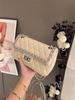 Xiaoxiang Style Light Luxury Diamond Grid Chain Bag, Women's New Style, Popular This Year, Niche Single Shoulder Crossbody Bag