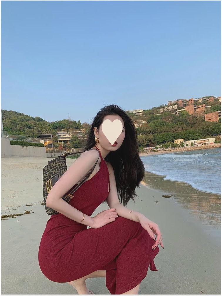 Black Off-Shoulder Halter Dress - Slim Waist & Long Skirt