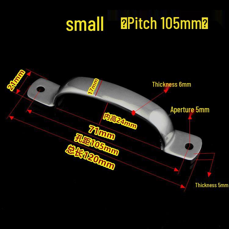 304 Stainless Steel Heavy-Duty Bow-Shaped Surface-Mounted Door Handle
