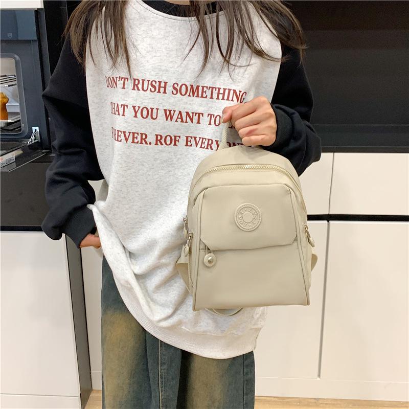 Mini Small Bag Oxford Cloth Backpack Women's New Waterproof Versatile Solid Color Lightweight Backpack Lightweight