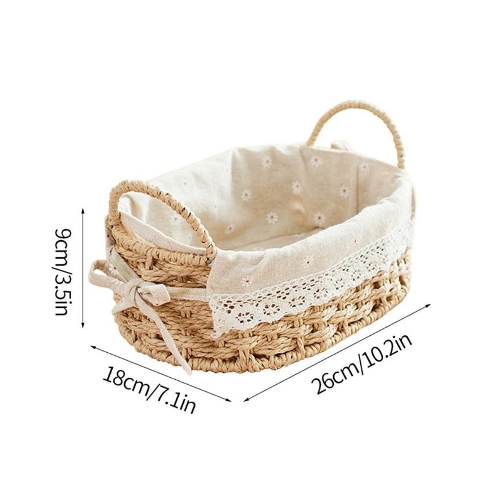 Imitation Rattan Rattan Storage Baskets Home Decoration Vegetable Fruit Hand-woven Baskets Multi-Purpose Toy Storage