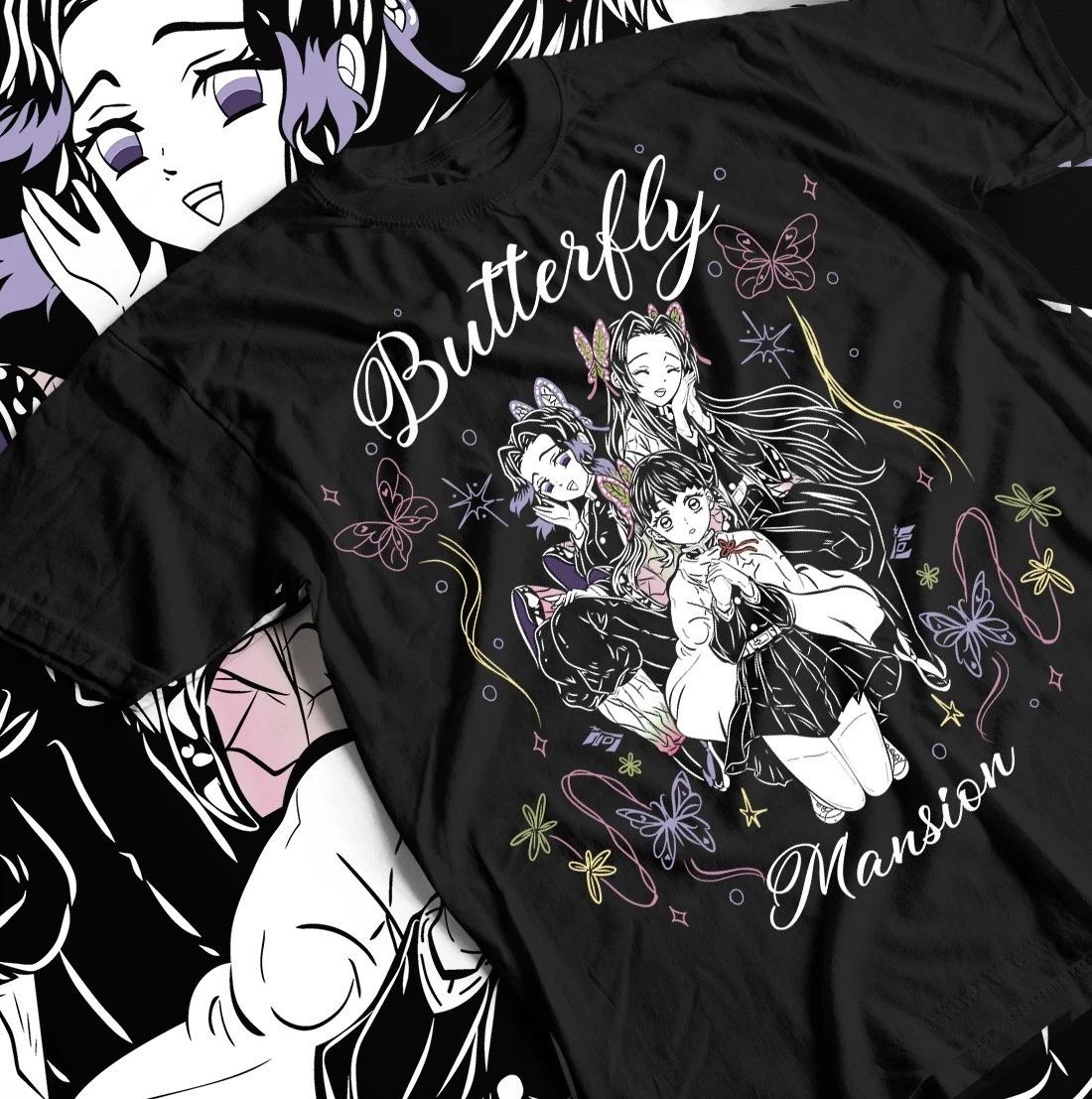 Demon Slayer Hashira Butterfly Mansion Tee | Horror Kimetsu No Yaiba L