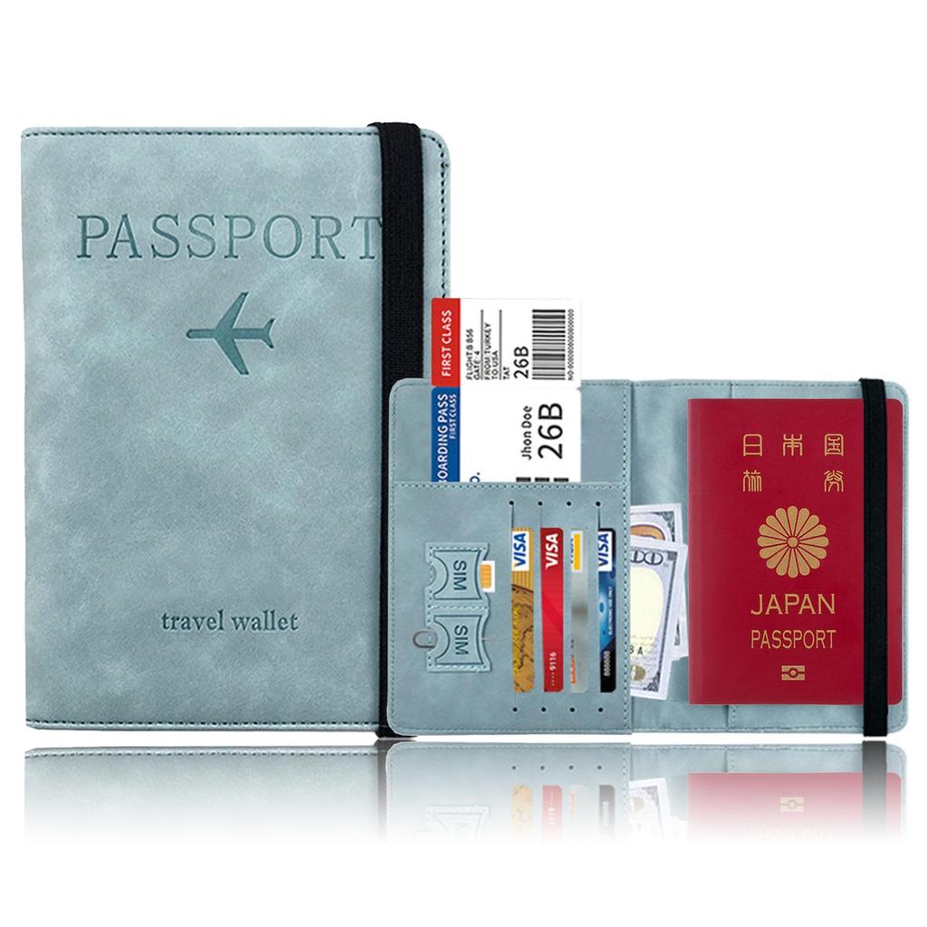 Passport Premium PU Storage Air Ticket Travel Accessory [SZSL] Anti-Skimming Case, Leather, Multi-Function Pockets, Cover, RFID, Anti-Magnetic,