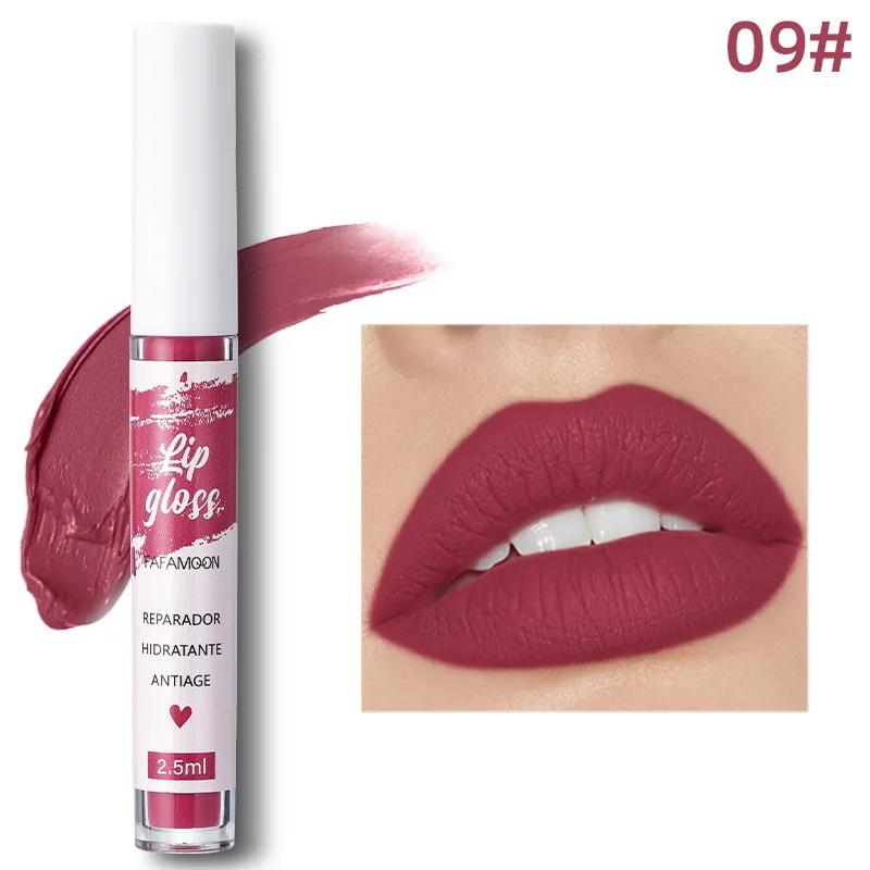 Batom Líquido Matte Vermelho Rosa Maquiagem Brilho Labial Hidratante À Prova d'Água Duradouro Lama Labial Não Transfere Maquiagem Brilho Labial Maquiagem Coreana