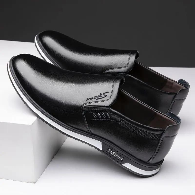 Fashion White Elegant Oxford Shoes for Mens Shoes Plus Size Men Formal Shoes Male Wedding Dress Loafers Slip On Masculino Shoes