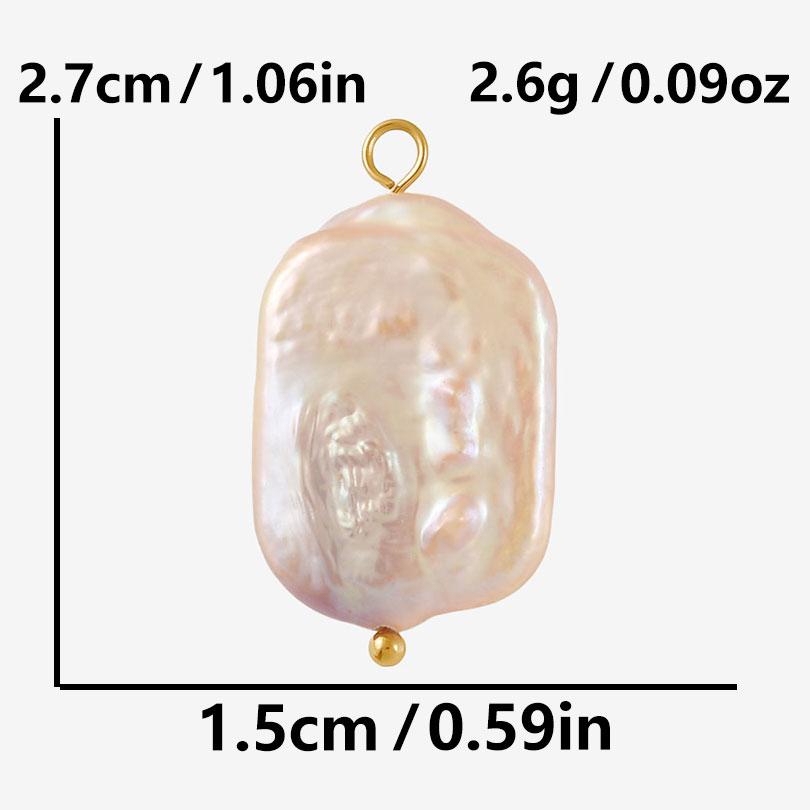 1pcs Irregular Geometric Round Square Real Natural Shell Pearl Charms For Jewelry Making Bulk Handmade Earrings Pendant Material