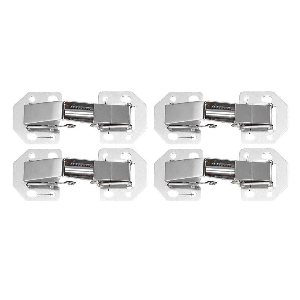 2/4/8/10pcs Cabinet Hinges 90 Degrees Without Drilling Cabinet Door Hinges With Screws For Bathroom Wardrobes