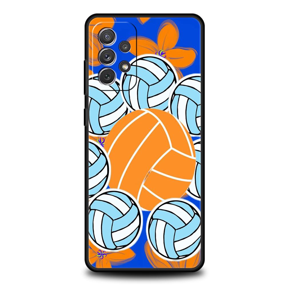

Phone Case for Samsung Galaxy A55 A53 A52 A52S A51 A41 A35 A32 A25 A23 A15 A13 A71 A72 5G Soft TPU Shell Volleyball Painted Capa Samsung A22 5G