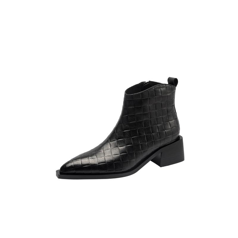Fashion 2024 New Autumn Women Boots Pointed Toe Chunky Heel Boots for Women Winter Boots Short Boots