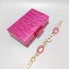 New Acrylic Chain Handbag Crossbody Bag Rose Red Fashion Evening Wedding Women Hand Sac A Mains Femme Side Bags Shoulder Small