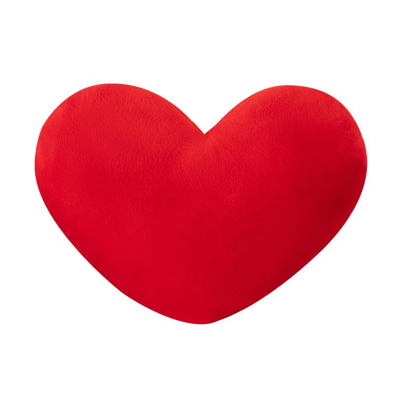 Red Heart Throw Pillow - Soft Comfortable Backrest for Sofa, Bed, or Office