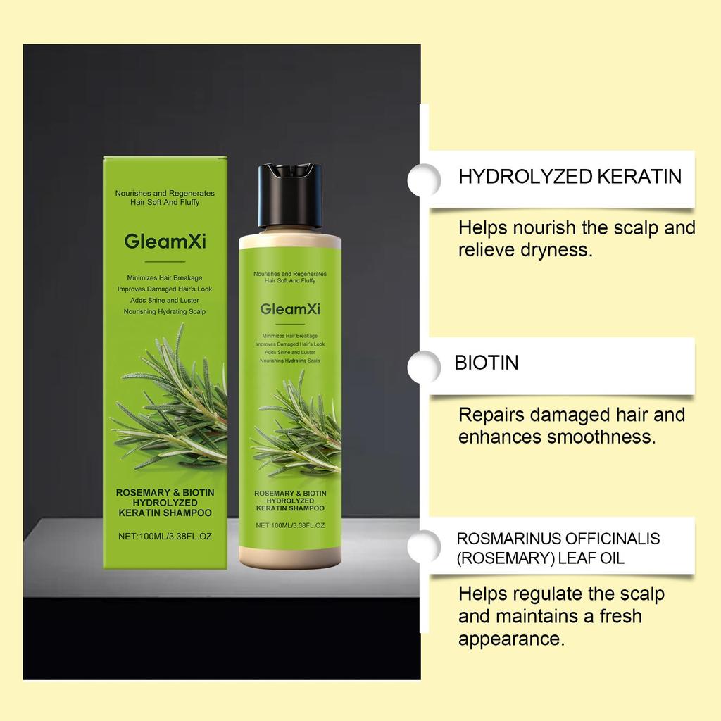 Rosemary Shampoo Hair Thickness Regrowth Soothing Scalp Anti Dandruff Oil Control Repair Split Ends Hair Refreshing Fluffy Hair