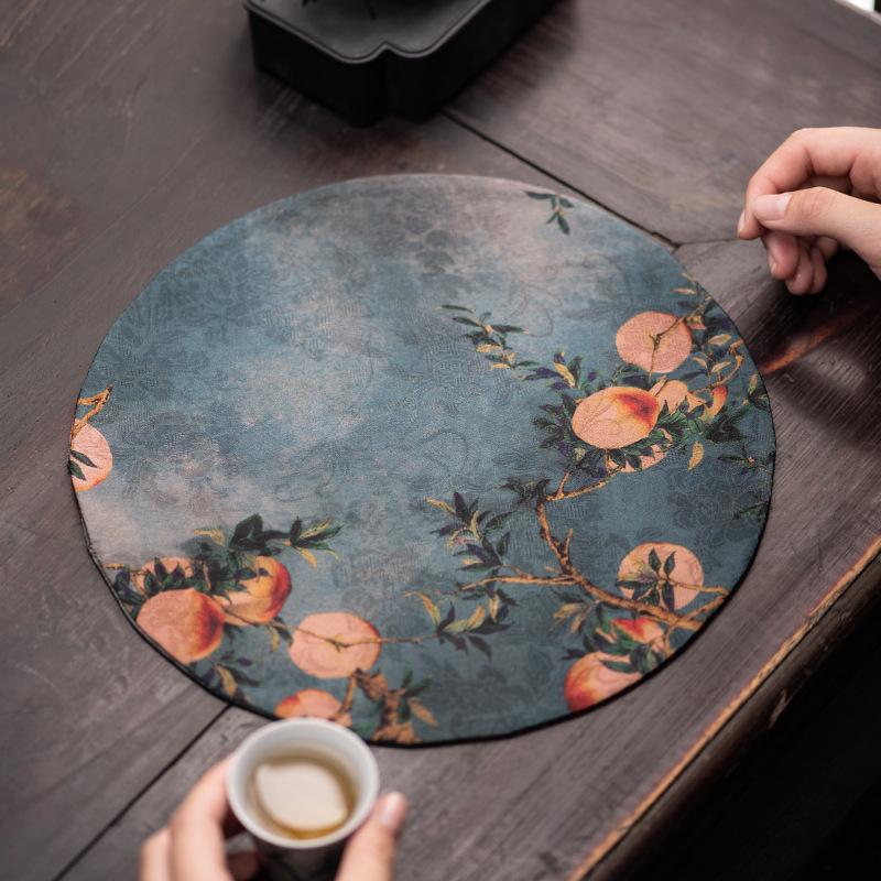 Double-sided Xiangyun Yarn Zen Tea Tablecloth - Retro Style for Coffee Tables