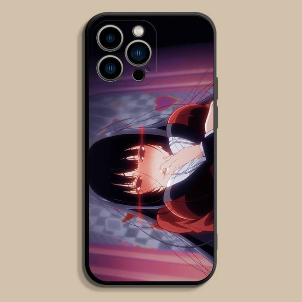 J-Jabami Y-Yumeko Anime Phone Case For iPhone 17,16,15,14,13,12,Pro,Max,Plus,E,SE4,Air,Mini Black Soft Cover