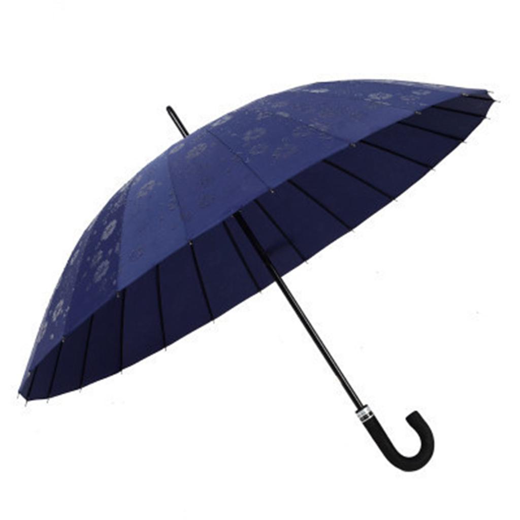 Long Handle Umbrellas Ultra Large Retro Style Umbrella J Stick 24 Ribs Dual-Use Umbrellas Strong Windproof Umbrellas