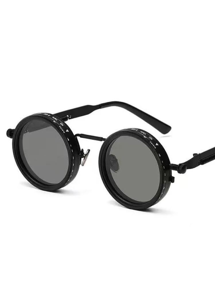 Polarized Neutral Density 9-level Adjustable Sunglasses Men Women Punk Round Dimming Sun Glasses Fishing Outdoor Eyewear UV400