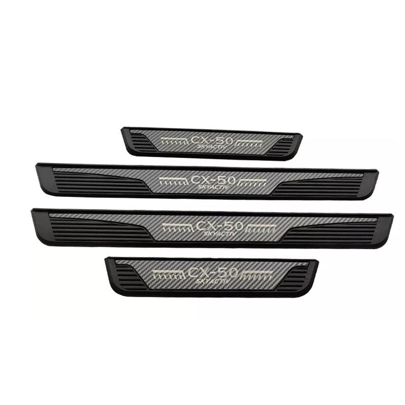 For Mazda CX50 CX-50 Door Sill Protector Car Accessories Threshold Scuff Plate Auto Stickers Pedal Trim Styling 2024