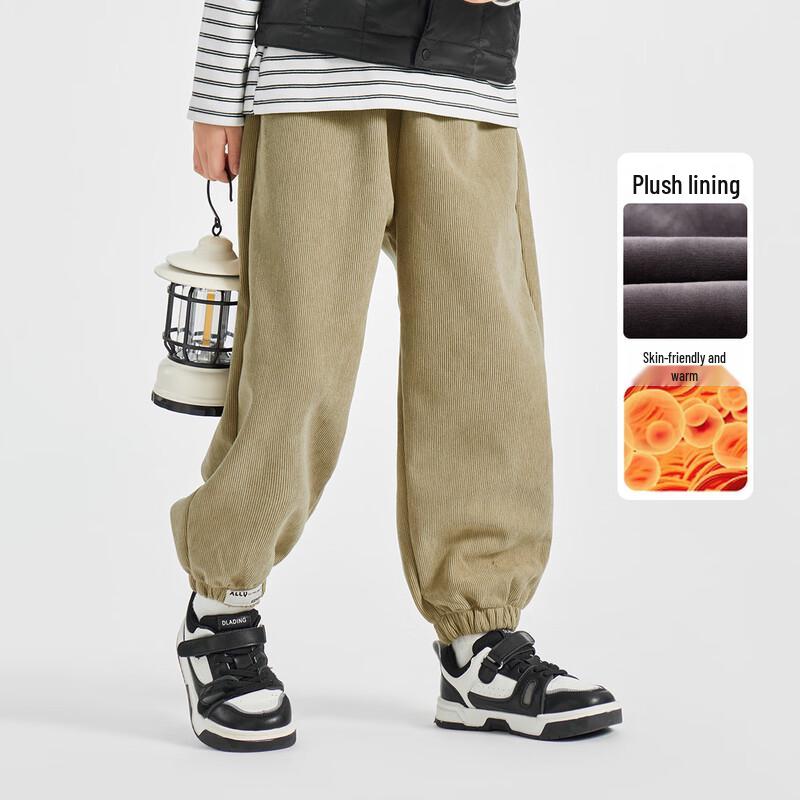 Boys  Fleece-lined Corduroy Knit Jogger Pants 110