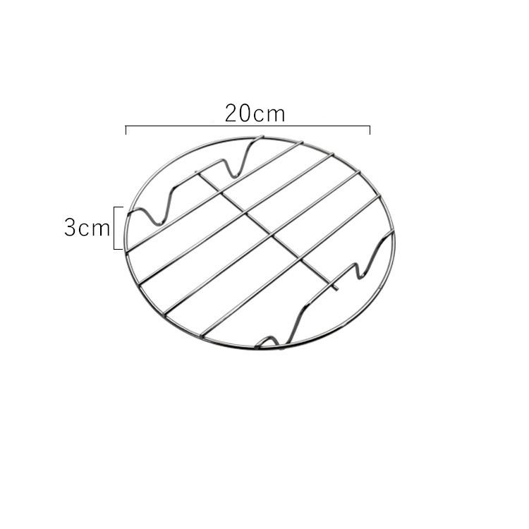 Edelstahl Heißluftfritteuse Dämpfgestell Gitter Küchen Dampfgarer für Knödel Einlagiger Grillständer Kochgeschirr Kochzubehör