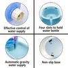 kathson Gravity Dog Water Dispenser Automatic Cat Drinking Water Station 1 Gallon Large Capacity Puppy Water Bowl for Small and Medium Dogs Cats Blue
