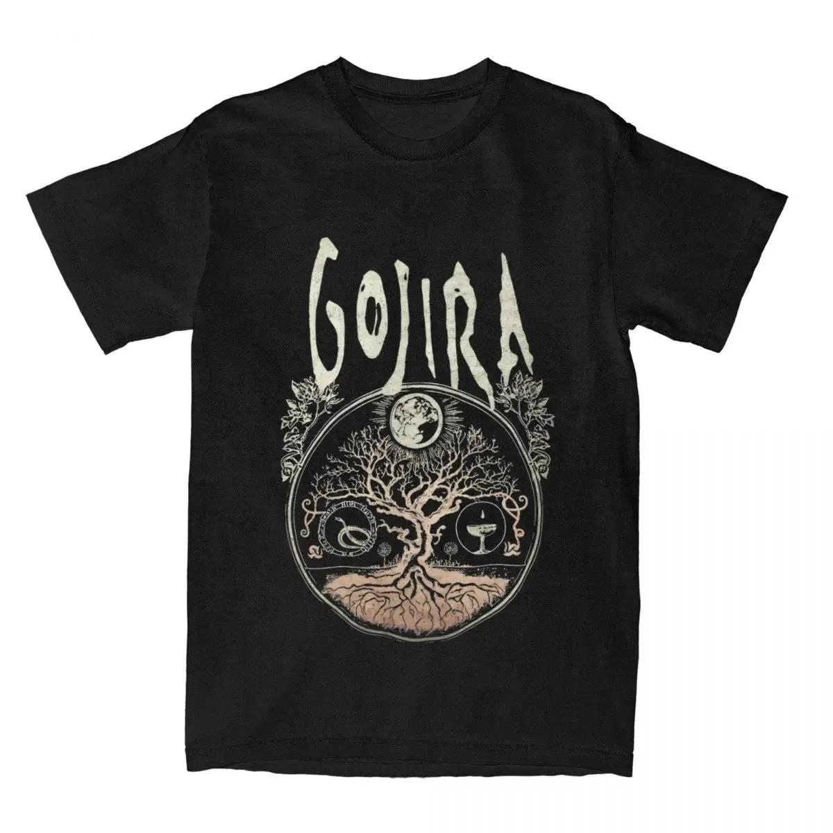 

Short Sleeve Crew Neck Y2K New Style Mens TShirt Top Camisetas Gojiras Rock Metal Band Printed Comfortable Fashion TShirt 4XL