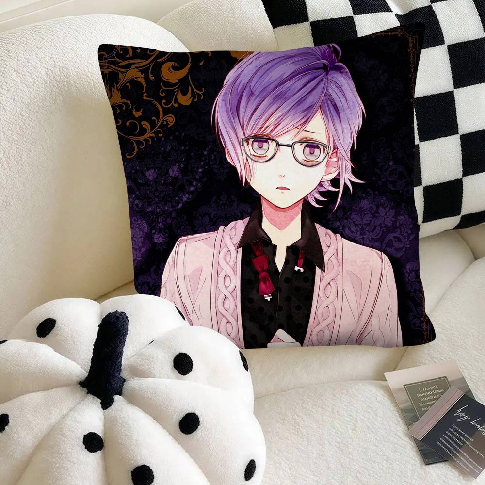 Sakamaki Kanato Otome Game DIABOLIK LOVERS Pillow Case Square Pillow Bedroom Sofa Leisure Comfort Cushion Car Home Decoration
