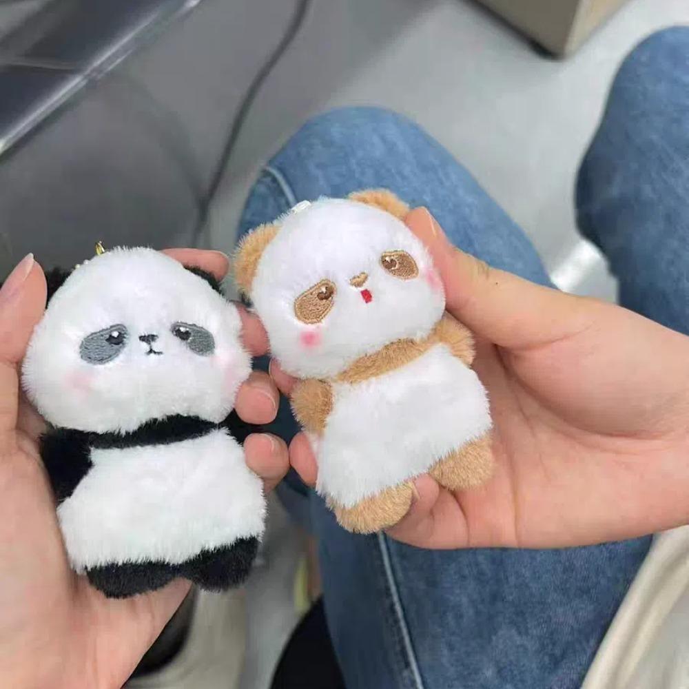 2pcs/set Magnetic Plush Animal Key Buckle Panda Cartoon Couple Pendants Fruit Bag Charm  Friends
