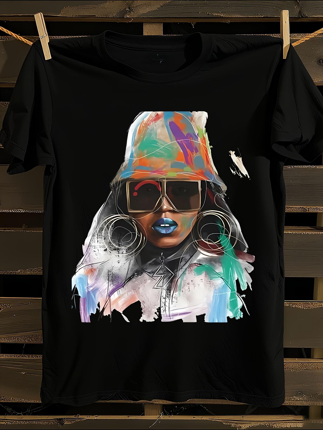 MISSY ELLIOT GANGSTA Iconic Logo Tshirt L