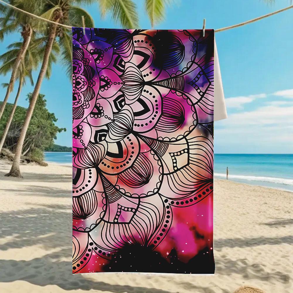 2026 Mermaid Tail Beach Towel Printed Towel Seaside Vacation Absorbent Beach Towel
