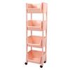 Compact Rolling Storage Organizer Large Capacity Mobile Utility Cart Movable Storage Book Shelf