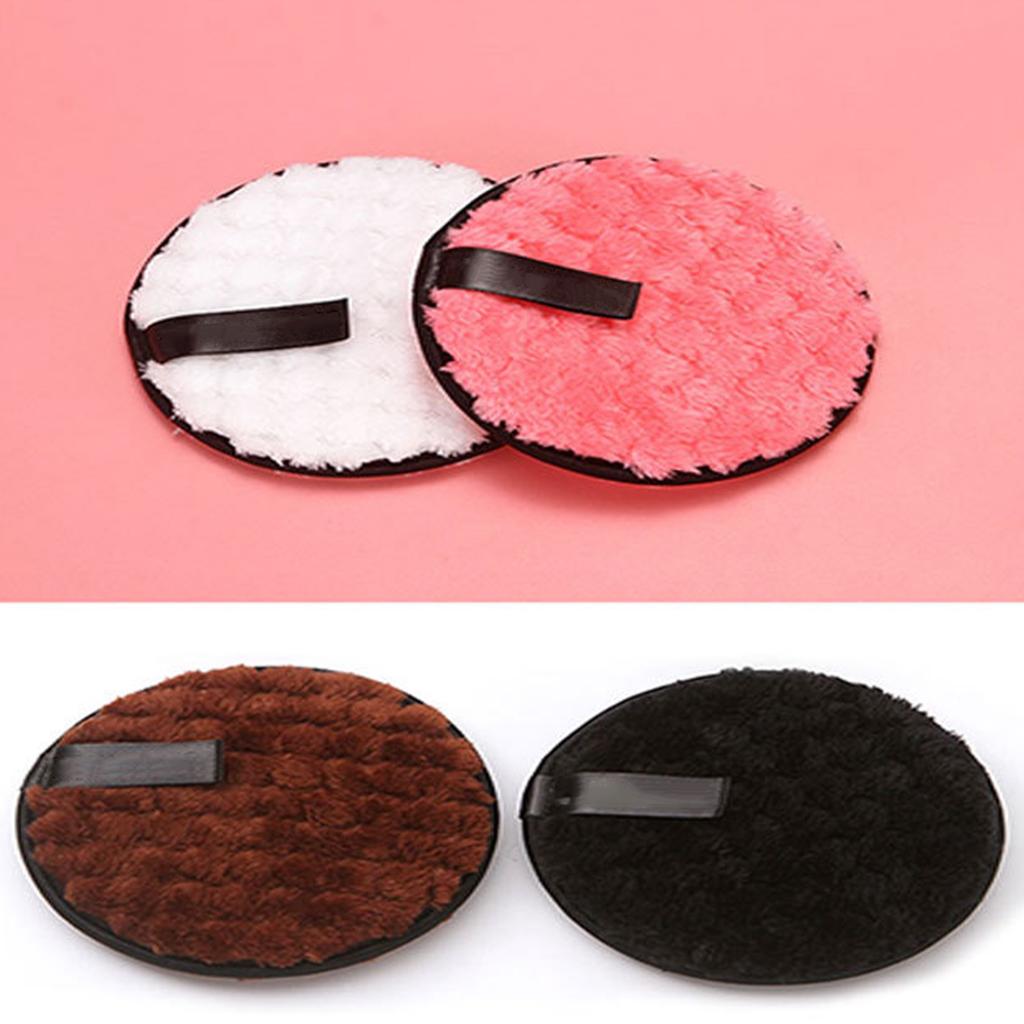 4 Stück Make-up Entferner Pads Rund Doppelseitig Wiederverwendbar Weich Tragbar Waschbar Make-up Mikrofaser Pad