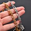 8mm Chic Stainless Steel Chunky Necklace Link Lip Knot Chain for Men Women Punk Hiphop Boy Gold Color Heavy Metal Jewelry Choker