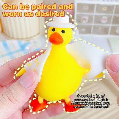 Juguete para apretar de subida lenta con forma de pato, Animal de dibujos animados, Juguete de rebote lento, Bola de rebote antiestrés, Juguete para aliviar el estrés, Regalo de cumpleaños