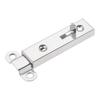 1pc Barn Sliding Door Window Panel Security Bolt Button Open Lock Latch with Screws Silver Metal Household Bedroom Space Garages Hardware 61*16mm