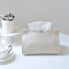 Tissue Box Holder Home Living Room Coffee Table Desktop Simple Napkin Box Kitchen Storage Paper Box Pu Leather Organizers