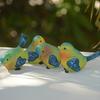 4 Stück Vogelornamente, Wasserdichte und Sonnenschutz-Vogelfiguren aus Harz, Skulptur mit Simulationsstruktur für Balkon Blumentöpfe Innenhof