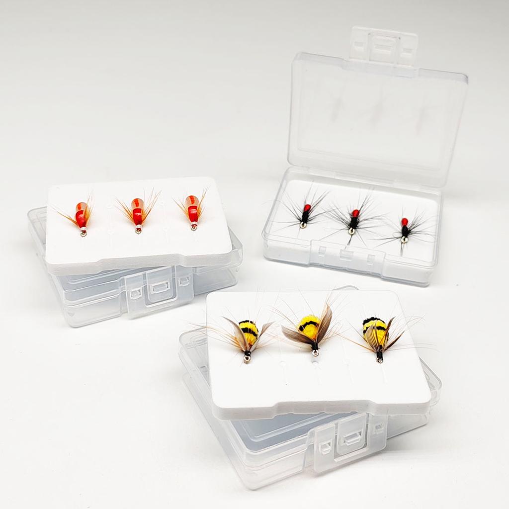 9Pcs-3 Boxs Bundle Fly Fishing Flies 3 different styles Wet Flies Bait Nymph Lure Flies for Flishing Trout/Carp Artificial Lure