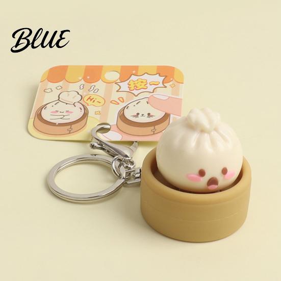 Decompression Keychain 1/2/3Pcs Pendant Stress Relief Toy Mini Steamer Bun Rebound Elastic Bag Soft Squeeze